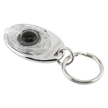 Prime-Line SWISS+TECH Micro-Light LED Flashlight with Key Rings, Varied Colors, For Auto Single Pack ST50041